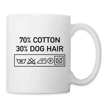 30 percent dog hair dog owners - Mug - white - Right