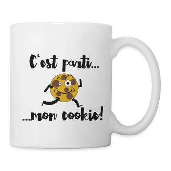 C'est parti mon cookie (c'est parti mon kiki) - Mug blanc - blanc - Droite