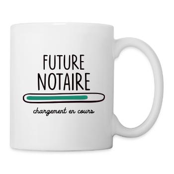 FUTURE NOTARY gift diploma end of studies - Mug - white - Right