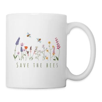 Save the Bees | Bee Wildflowers Bees Animals - Mug - white - Right