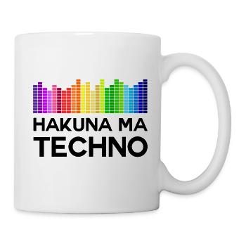 Hakuna Ma Techno Musik Disco - Tasse - Weiß - Rechts