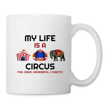 It’s All about the Circus, Circus, Circus Masks, C - Mug - white - Right