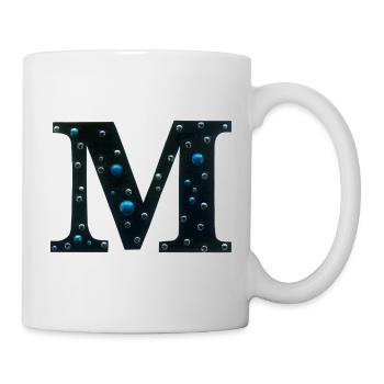 Galaxy-Themed Letter M Monogram - Mug - white - Right