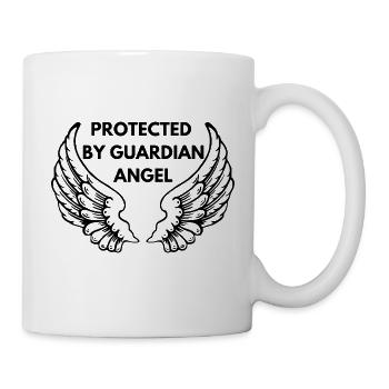 Geschützt durch Schutzengel - Tasse - Weiß - Rechts