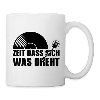 Dreht DJ Spruch Geschenk Techno Rave - Tasse - Weiß - Rechts