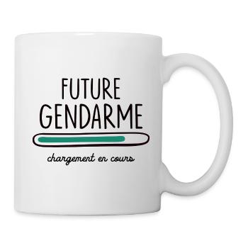 future gendarme chargement en cours - Mug blanc - blanc - Droite