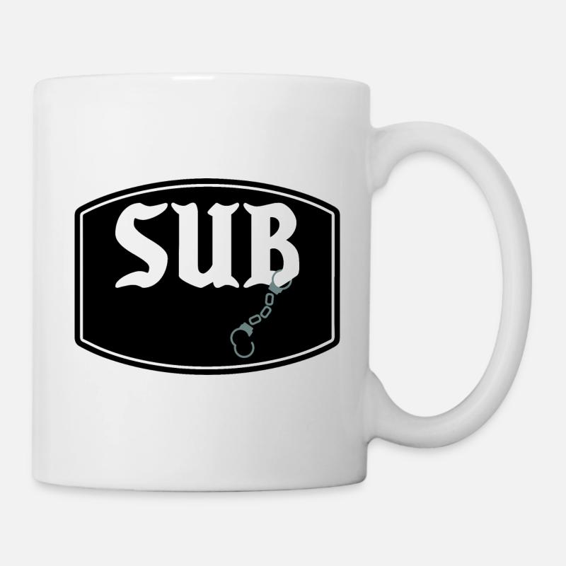 SUB BDSM Handcuffs - Mug - white