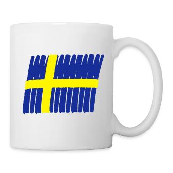 Sweden flag paint - Tasse - Weiß - Rechts