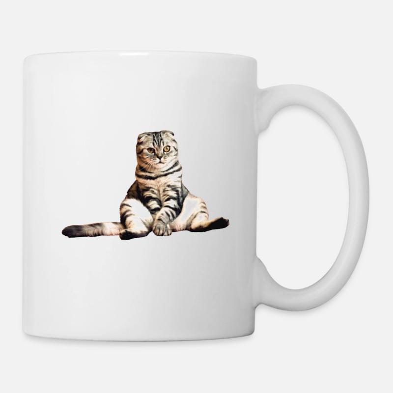 Scottish Fold Cat StickerSweet - Mug - white