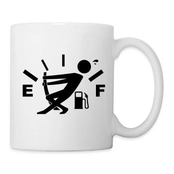 E Squad stick figure empty tank - Mug blanc - blanc - Droite