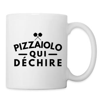 pizzaiolo qui déchire. Pizza Pizzaïolo - Mug blanc - blanc - Droite