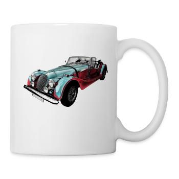 Ancienne voiture sport - Mug blanc - blanc - Droite