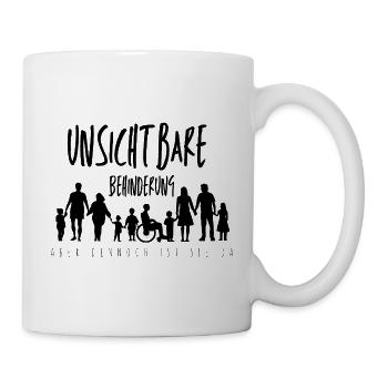 unsichtbare Behinderung - Tasse - Weiß - Rechts