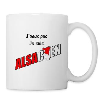 T-shirt humour alsace Jpeux pas jsuis alsacien - Mug blanc - blanc - Droite