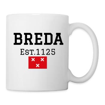 BREDA est. 1125, Breda in college style - Mug - white - Right