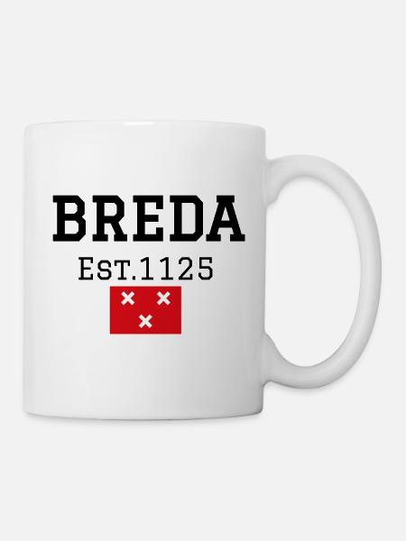 BREDA est. 1125, Breda in college style - Mug - white