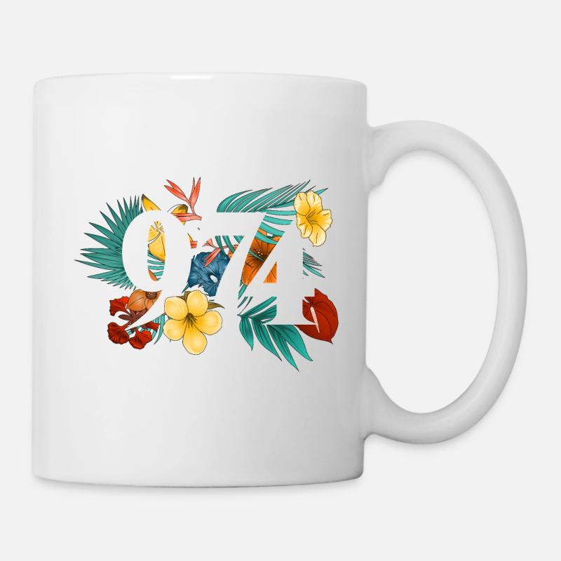 974 Flowers - Mug blanc - blanc
