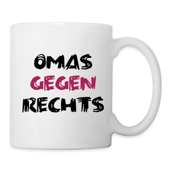 Omas gegen Rechts mittig - Tasse - Weiß - Rechts