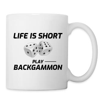 Backgammon Player Jeu de société Funny Sayings Cadeau - Mug blanc - blanc - Droite