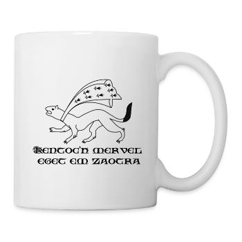 Hermine Bretonne kentoc'h mervel eget em zaotra - Mug blanc - blanc - Droite