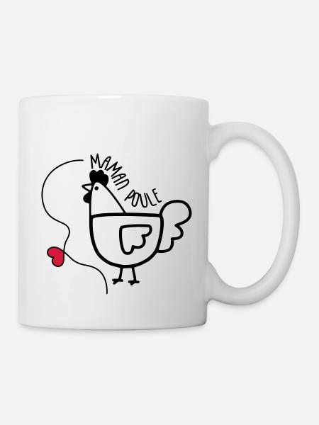 Maman Poule - Fête des Mères - Mug blanc - blanc