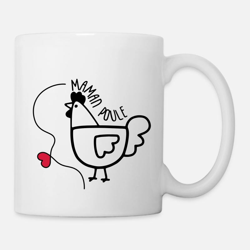 Maman Poule - Fête des Mères - Mug blanc - blanc