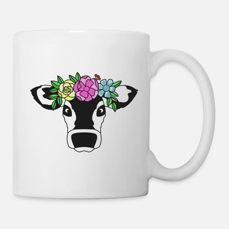 Kuh, Witzige Kuh - Tasse - Weiß