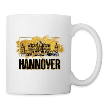 Hannover Deutschland Skyline Stadt Heimat Gold - Tasse - Weiß - Rechts