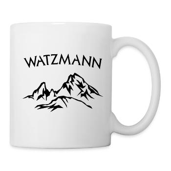 Berg Watzmann lettrage noir - couleur sélectionnable - Mug blanc - blanc - Droite