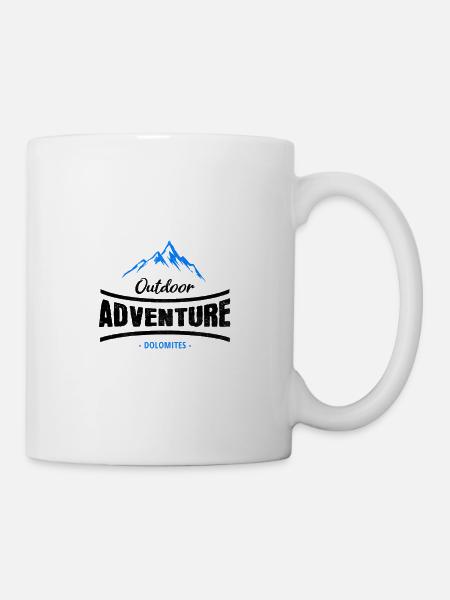 extérieur montagnes dolomites - Mug blanc - blanc