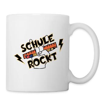 SCHULE ROCKT SCHÜLER EINSCHULUNG - Tasse - Weiß - Rechts