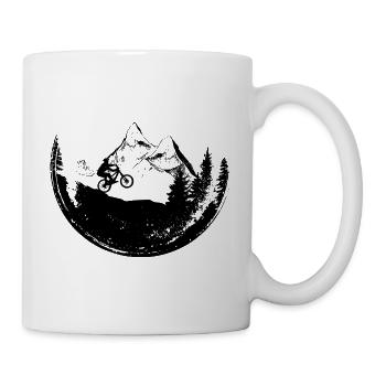 Mountainbike Downhill Vélo Montagnes Vélo Amour - Mug blanc - blanc - Droite