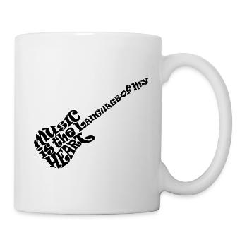 Music Is The Language Of My Heart - Tasse - Weiß - Rechts