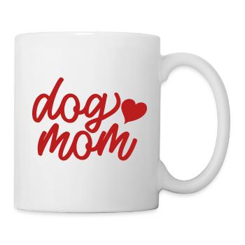 Dog Mom Dog Love - Tasse - Weiß - Rechts