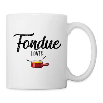Fondue lover noir - Mug blanc - blanc - Droite