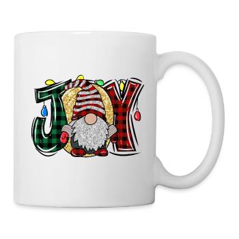 Christmas Gnome with Joy Saying Christmas Dwarf - Mug - white - Right