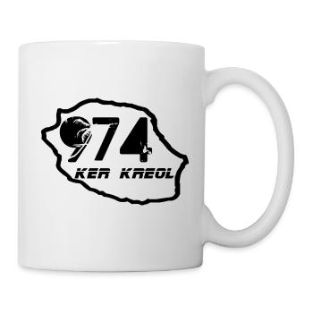Carte de la Réunion 974 - Mug blanc - blanc - Droite