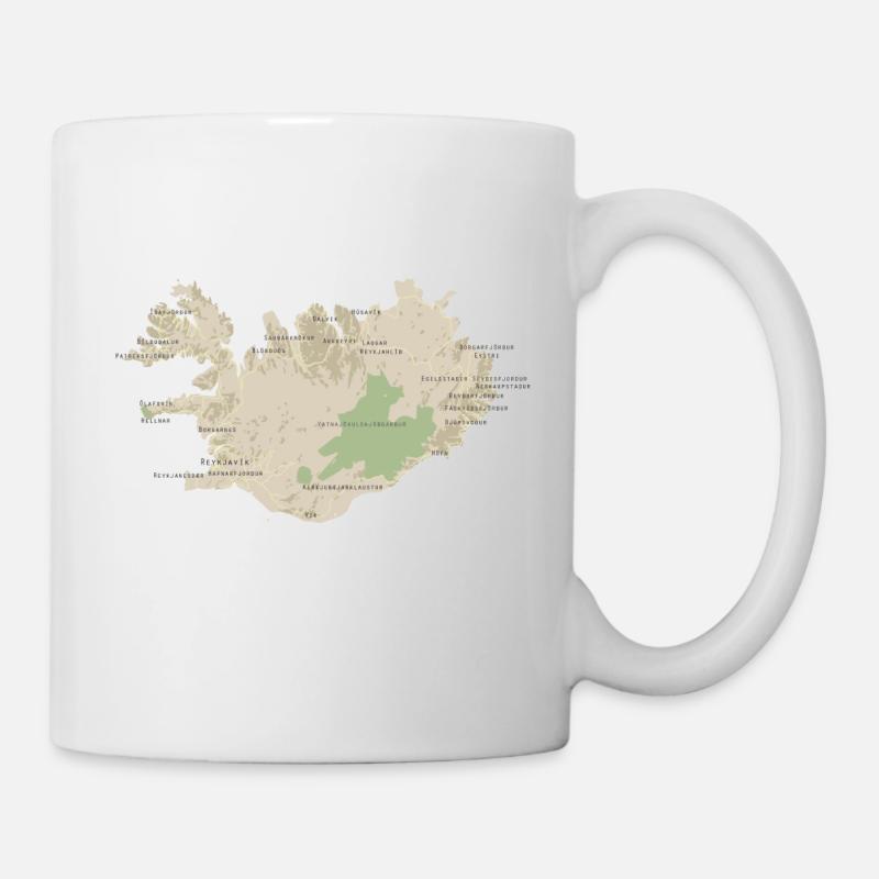 Map of Iceland - Mug - white