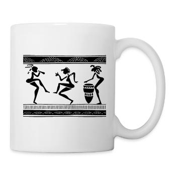 Danseurs africains - Mug blanc - blanc - Droite