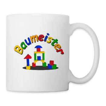 Baustein Meister - Tasse - Weiß - Rechts