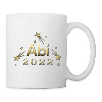 Abitur 20222 Abi 2022 goldene Sterne - Tasse - Weiß - Rechts