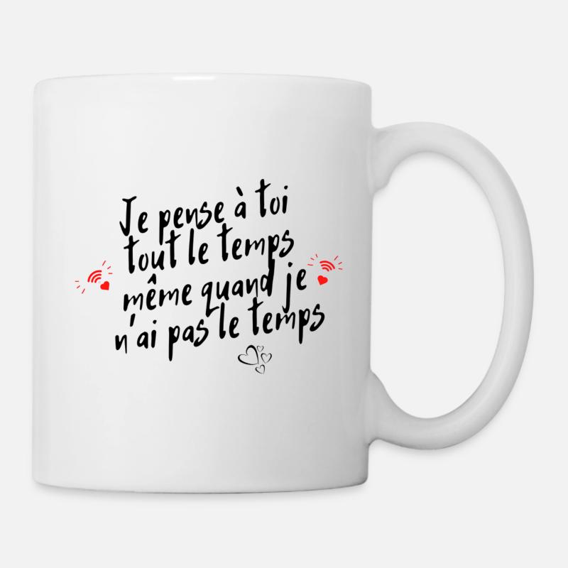 CITATION D'AMOUR T-SHIRT - Mug blanc - blanc