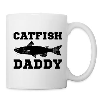 Poisson-chat Papa Papa Pêche au chat Pêcheur Fête des pères - Mug blanc - blanc - Droite