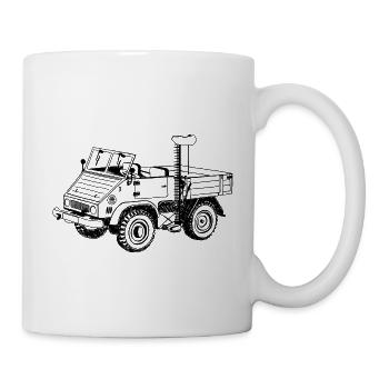 Unimog - Oldtimer - Offroad - Dispositif moteur universel - Mug blanc - blanc - Droite