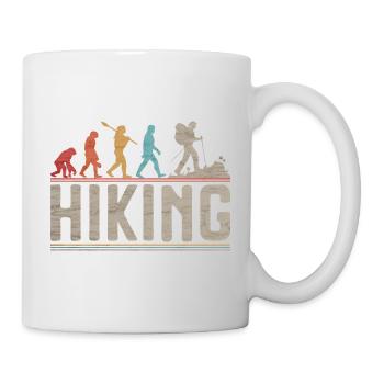 Vintage Hiking Evolution Hiker Funny Trekking - Mug - white - Right
