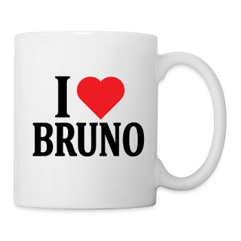T-Shirt Ich liebe Bruno T-Shirt Geschenkidee - Tasse - Weiß - Rechts