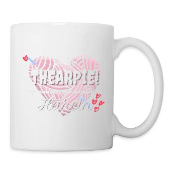 Ich brauche keine Therapie, ich muss nur häkeln - Tasse - Weiß - Rechts