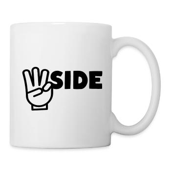 Westside W Fingerzeichen - Tasse - Weiß - Rechts