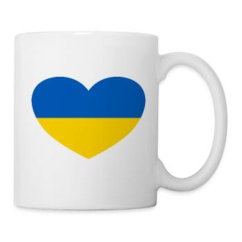 Ukraine Herz - Tasse - Weiß - Rechts