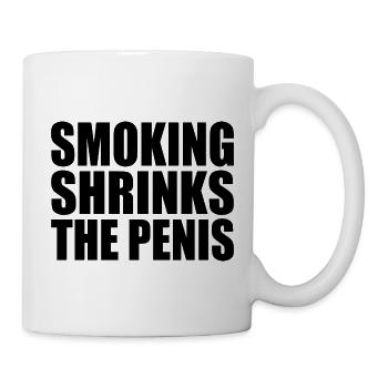 Smoking shrinks the penis - Tasse - Weiß - Rechts